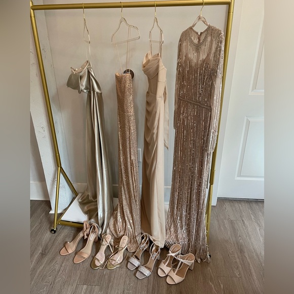 Mac Duggal Sequined long sleeve gown - Picture 3 of 5